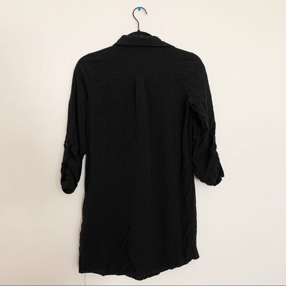 Saint & Noble Tunic Black V Neck Top Size Small - Picture 10 of 10